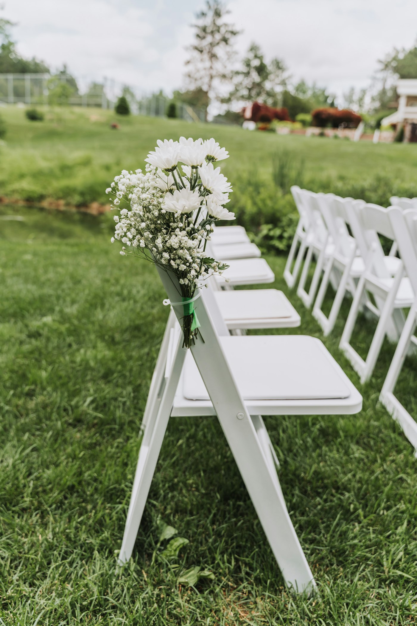 An outdoor lawn ceremony
