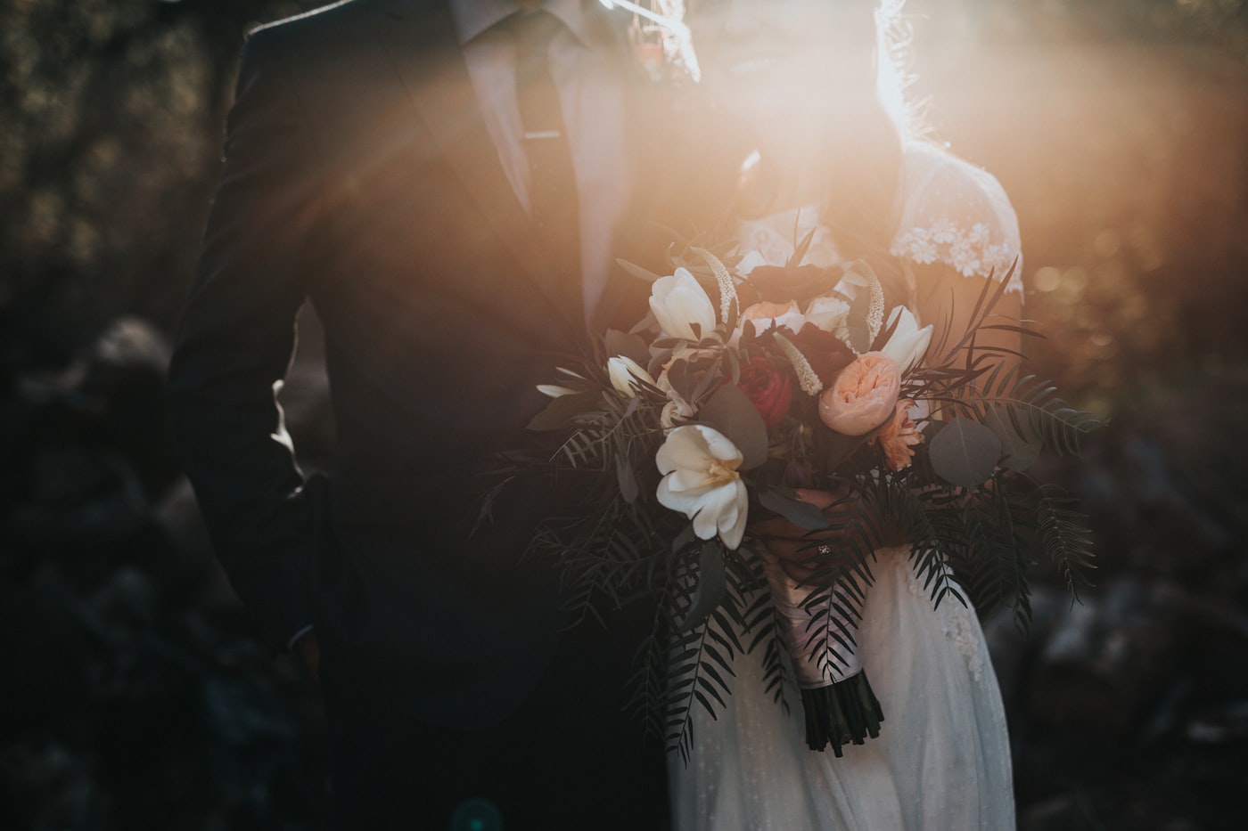 A couple in golden evening light