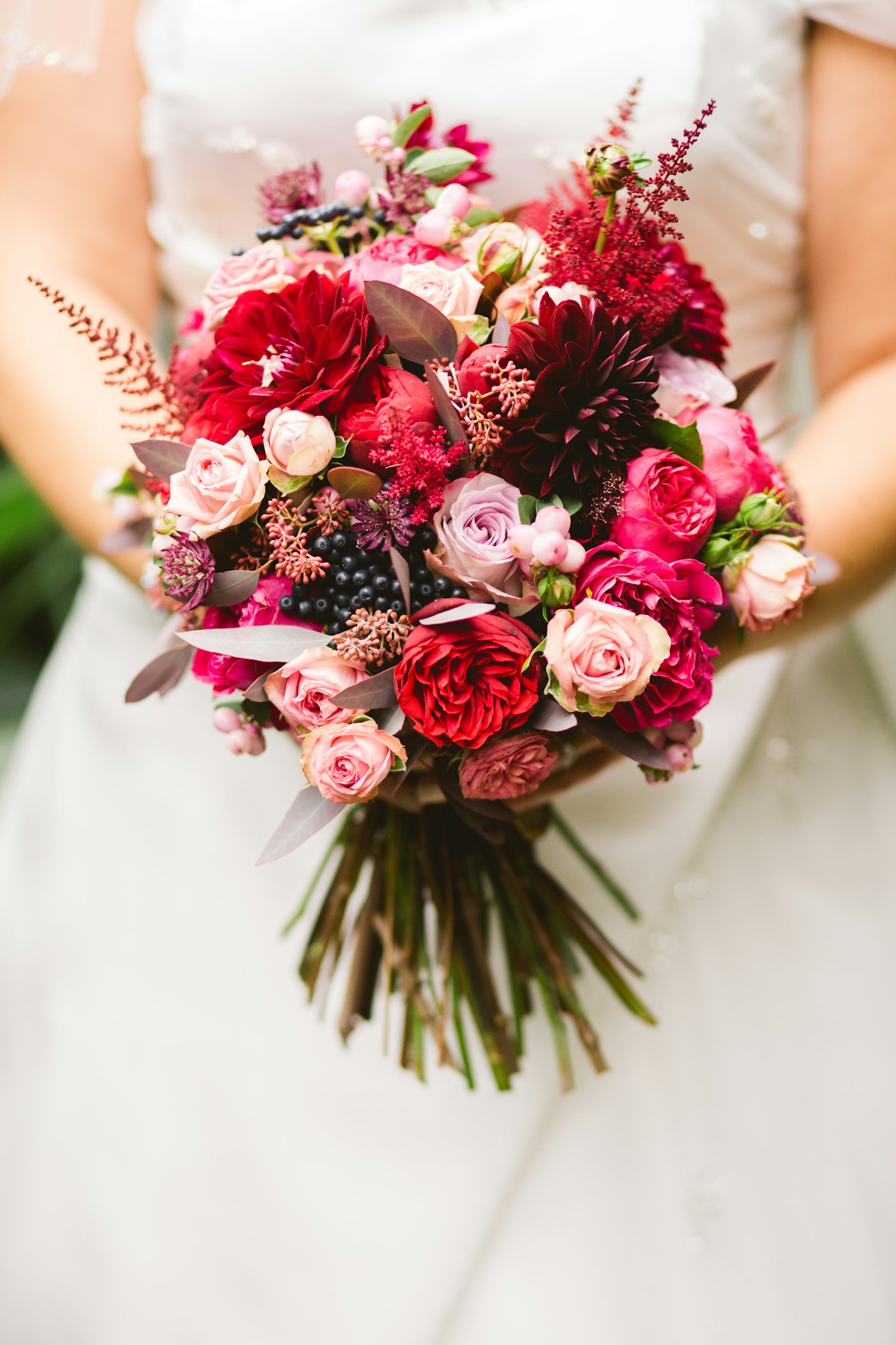 A bold seasonal bridal bouquet