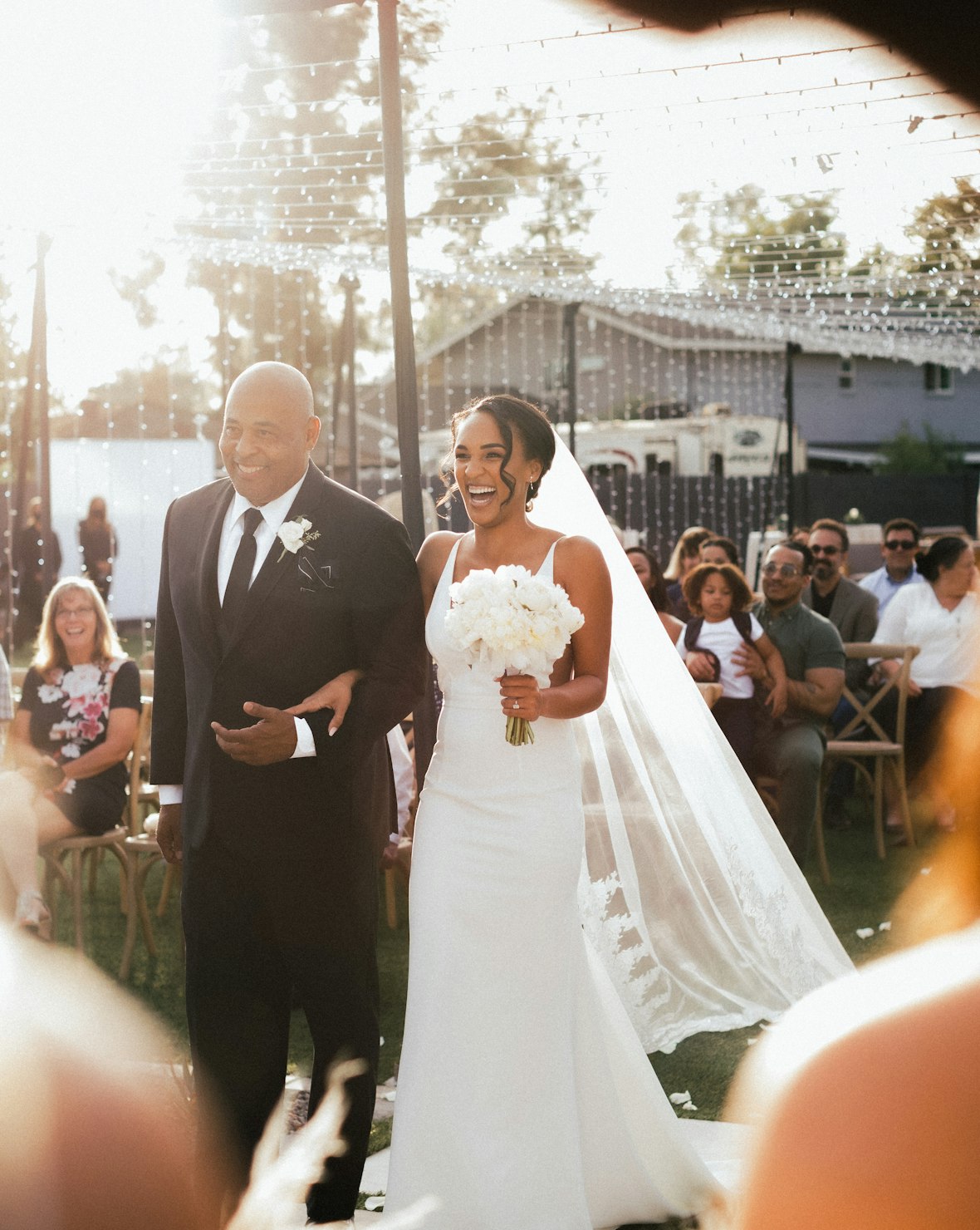 A couple walking together at sunset